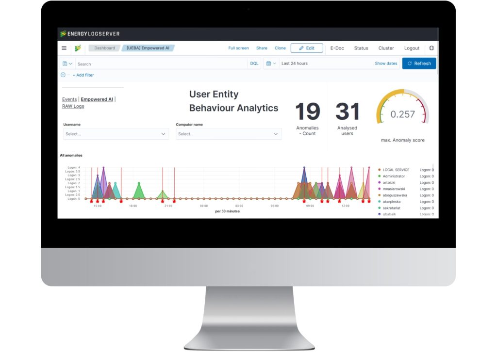 Energy Logserver UEBA AI